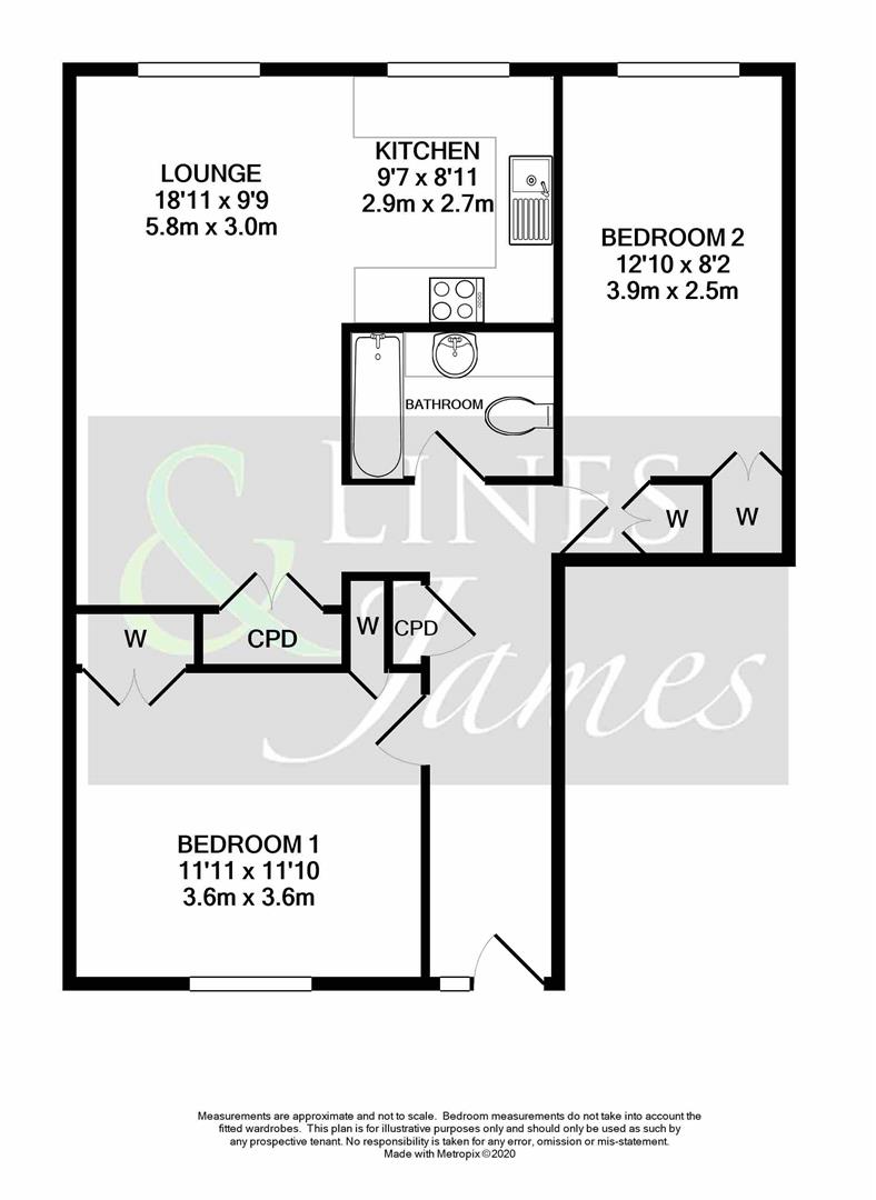 Floorplan for Bishopric, Horsham